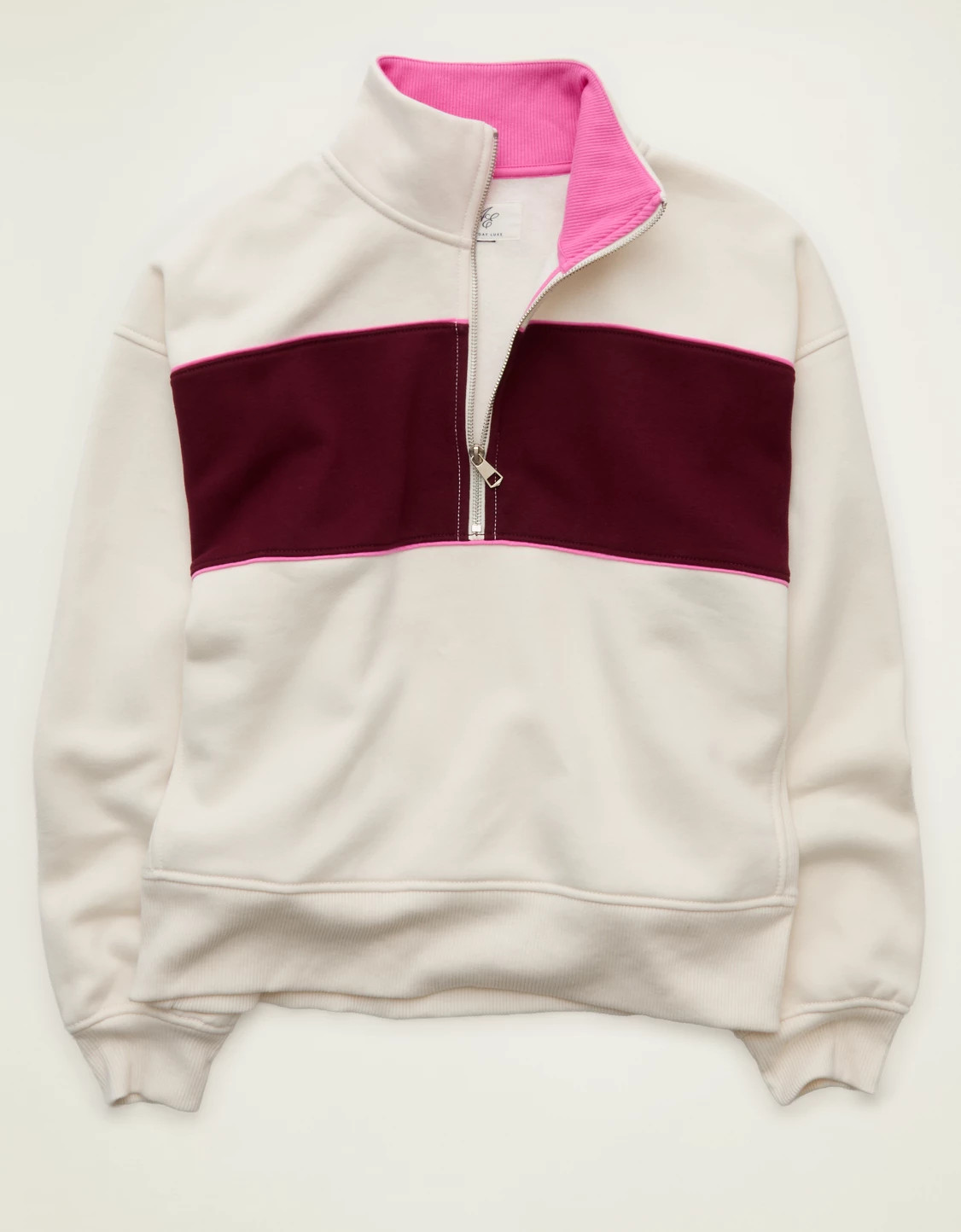 AE Everyday Luxe Quarter-Zip Sweatshirt | American Eagle Outfitters (US & CA)