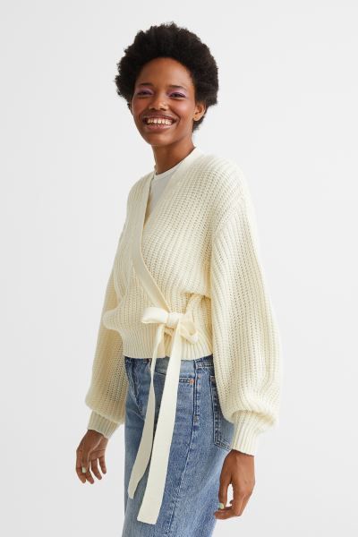 Knit Wrap-front Cardigan | H&M (US + CA)
