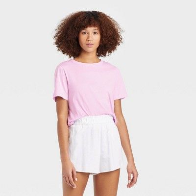 Women&#39;s Short Sleeve T-Shirt - Universal Thread&#8482; Light Violet M | Target