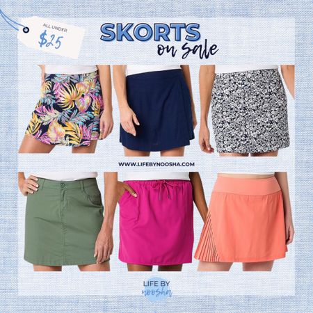 Are you a fan of skorts? I recently purchased a few and couldn’t help but think why haven’t I gotten these sooner. About to order these peach ones on the bottom right! Those pleats though 😍 and the shorts under them have pockets!!

#LTKSaleAlert #LTKActive #LTKFindsUnder50