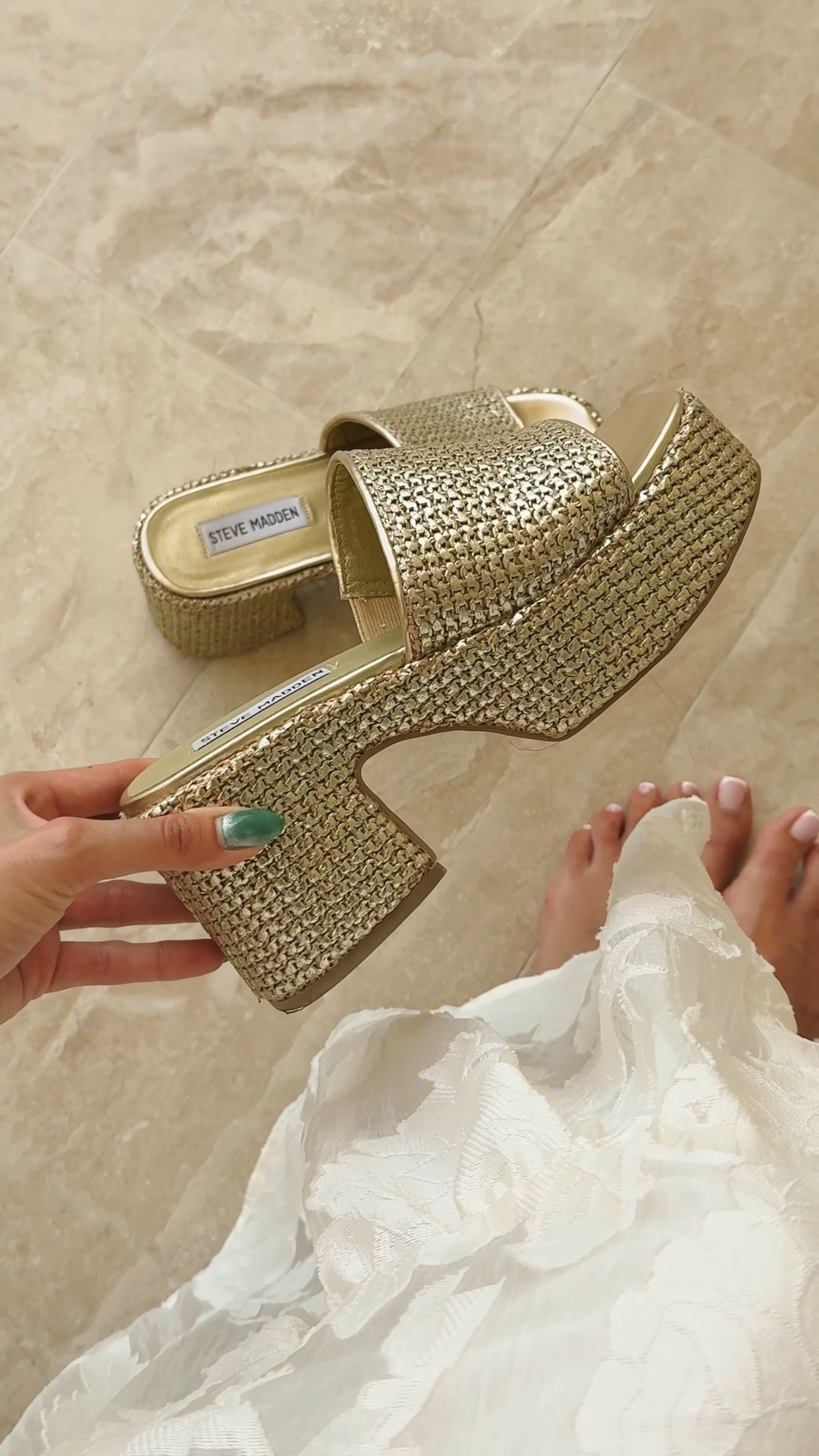 Perfect summer platform mules! I got them in gold but pink is also available! @NordstromRack, #NordstromRackPartner #rackscore 

Summer sandals, gold shoes, spring break, resort wear, wedding guest shoes

#LTKShoeCrush #LTKWatchNow #LTKWedding