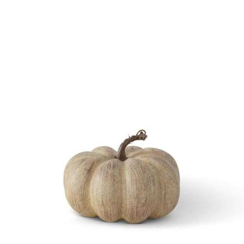 Michelle's aDOORable Creations K&K Interior, 7 Inch Cream Pumpkin w/Brown Speckles & Streaks, Autumn Table Decor, Decorative Pumpkin | Amazon (US)