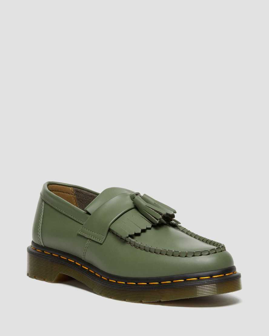 Adrian Yellow Stitch Leather Tassel Loafers | Dr Martens (UK)