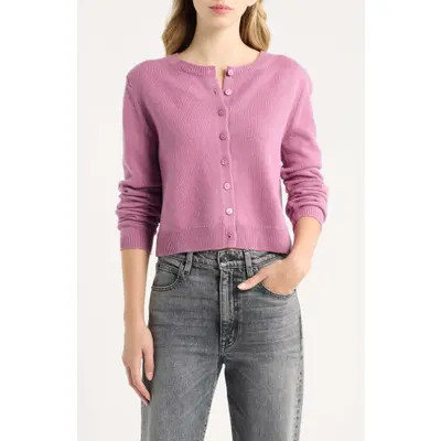 Reformation Clara Cashmere & Wool Cardigan Sweater in Bluebell at Nordstrom, Size X-Small | Nordstrom
