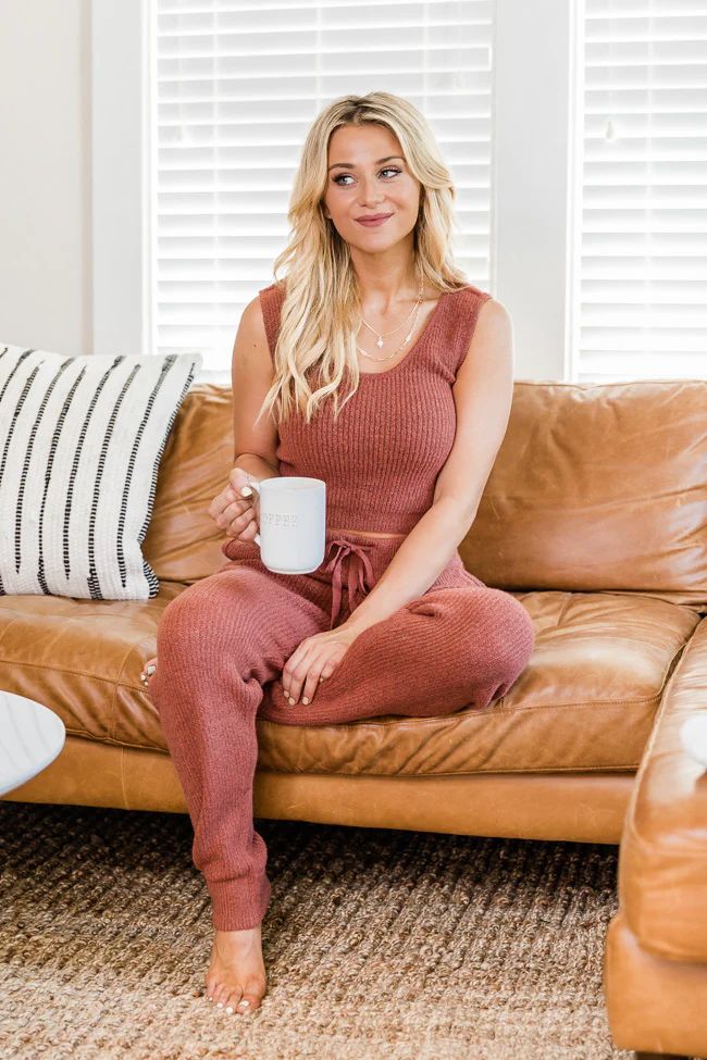 Lazy Afternoon Rust Sweater Tank FINAL SALE | The Pink Lily Boutique