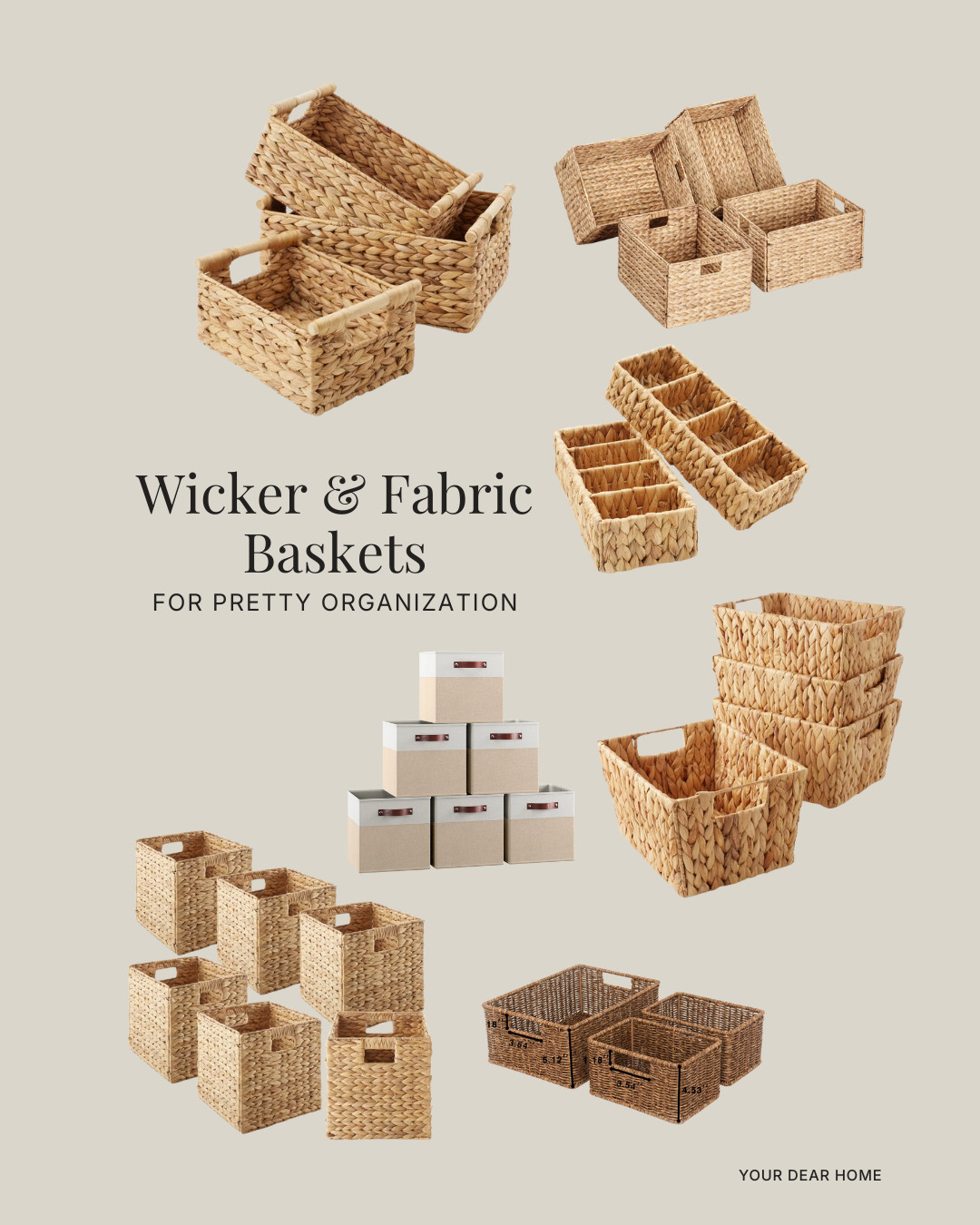When you want storage that doesn’t feel utilitarian, these are it. Wicker and fabric baskets add texture, warmth, and softness while hiding everyday clutter beautifully. Ideal for open shelving, pantries, and laundry rooms. 

 #LTKHome