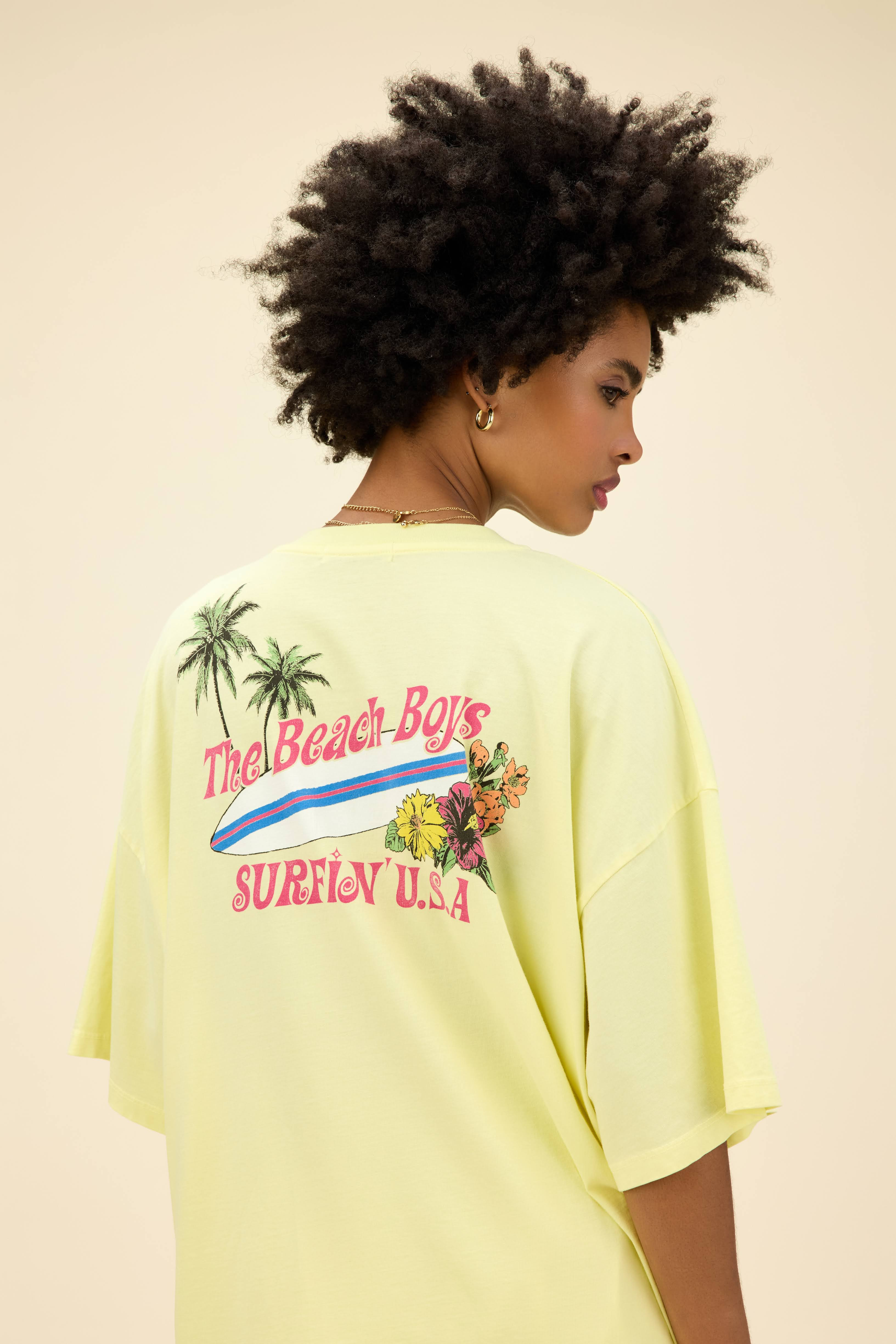 The Beach Boys Surfin' USA 1963 OS Tee in Lemon Dew | Daydreamer