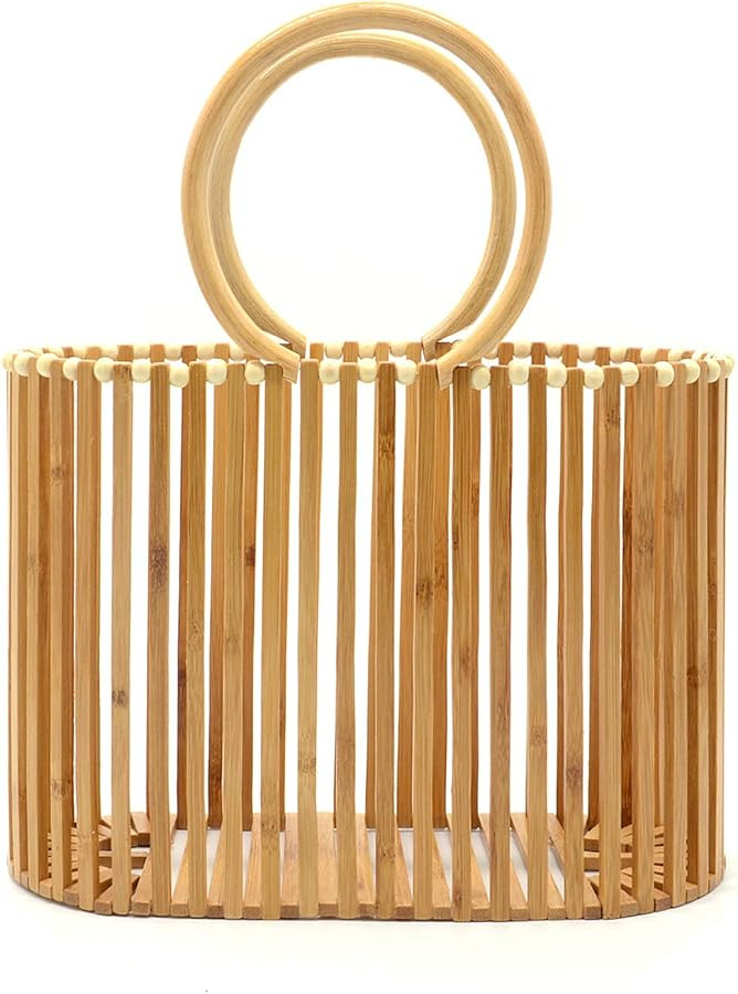 Miuco Women Top Handle Handbags Bamboo Purses Tote | Amazon (US)