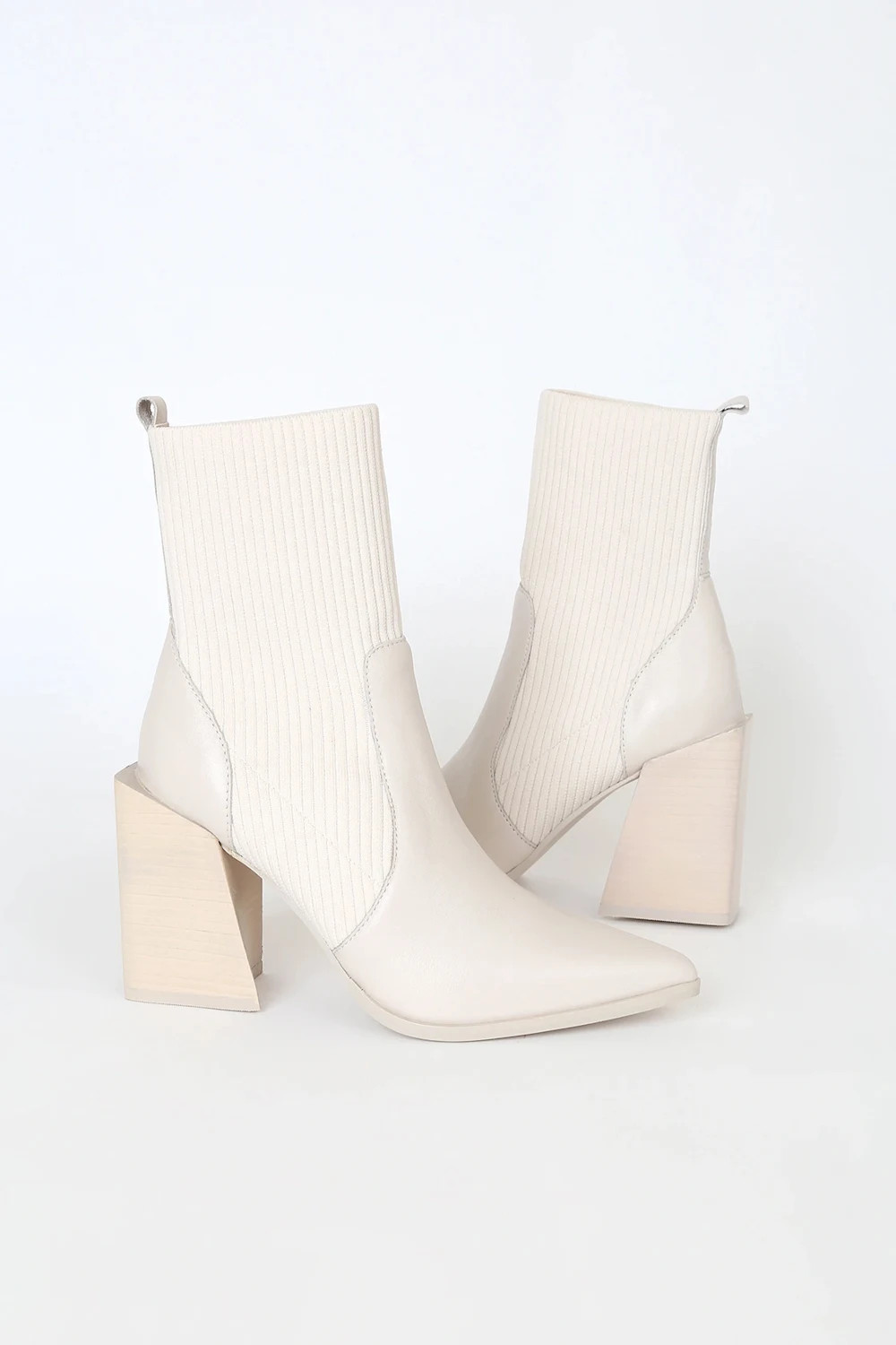Tackle Bone Leather Pointed-Toe Sock Boots | Lulus (US)
