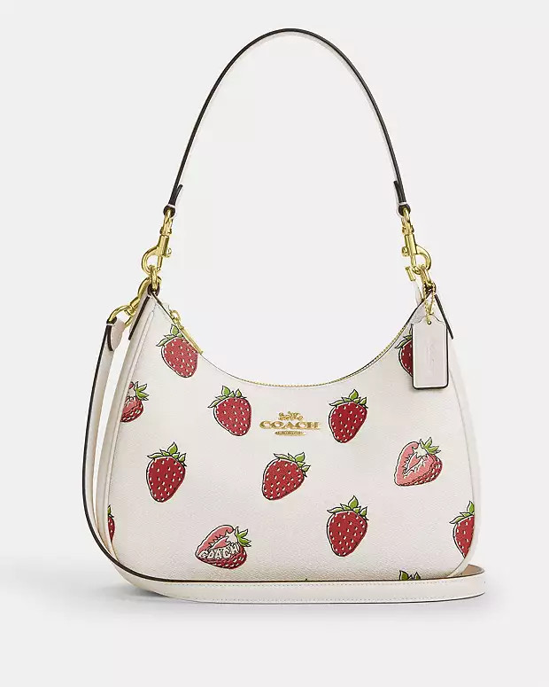 Teri Hobo Bag With Strawberry Print | Coach Outlet US