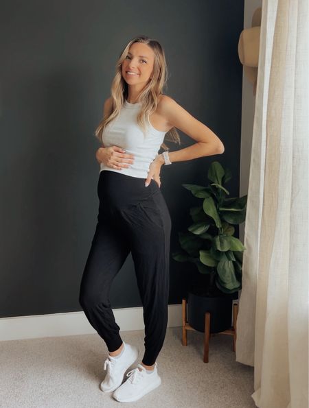 I have been living in these maternity joggers! Also these tanks from #oldnavy are the perfect basic, they come in so many colors and they’re on sale for $6!! 

#LTKstyletip #LTKfindsunder50 #LTKCyberWeek