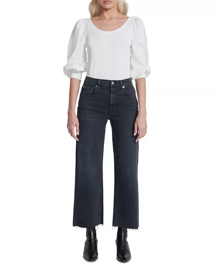 7 For All Mankind Women's Alexa Cropped Wide-Leg Jeans & Reviews - Jeans - Juniors - Macy's | Macys (US)