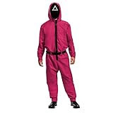 Disguise unisex adult Squid Game Guard Costume, Official Squid Game Jumpsuit and Triangle Mask Sized Costumes, As Shown, Standard US | Amazon (US)