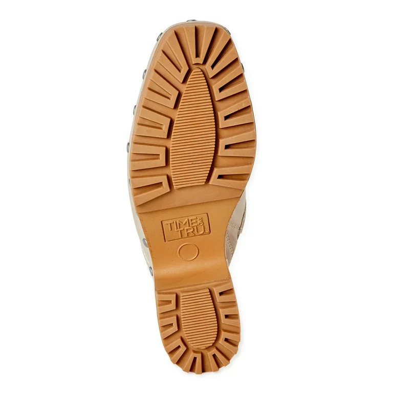 Time and Tru Women's Comet Wooden Heel Mules | Walmart (US)