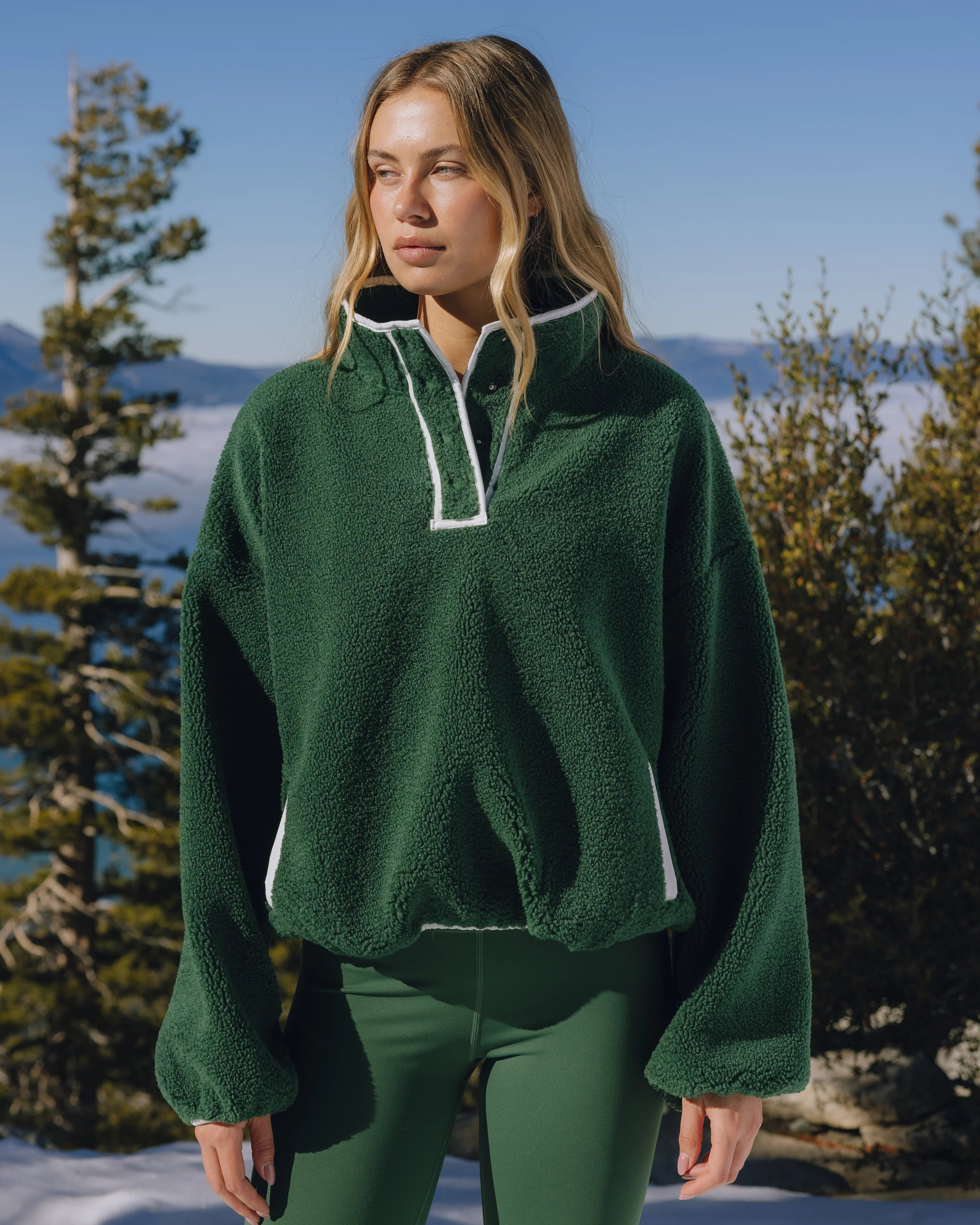 Sherpa Jacket - Forest Green | Daily Drills LLC