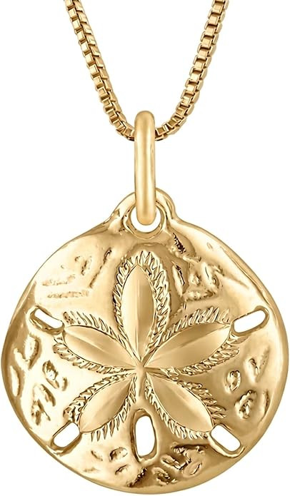 Hawaiian Silver Jewelry Pendant Necklace – 18 Inch Sand Dollars Pendant Charm – Premium Sterl... | Amazon (US)