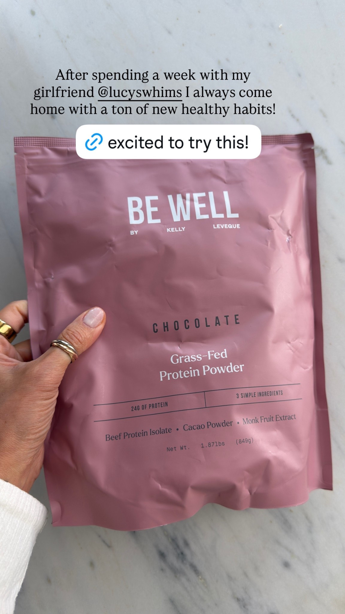 Always on the lookout for a good protein powder and this one has 3 simple ingredients and a whole 24G of protein! No stevia or any other fillers/junk! 

#LTKselfcare #LTKfitnessgoals #LTKmorningroutine