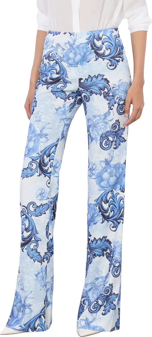 Alice + Olivia Mixed Print Flare Bootcut Pants | Nordstrom | Nordstrom
