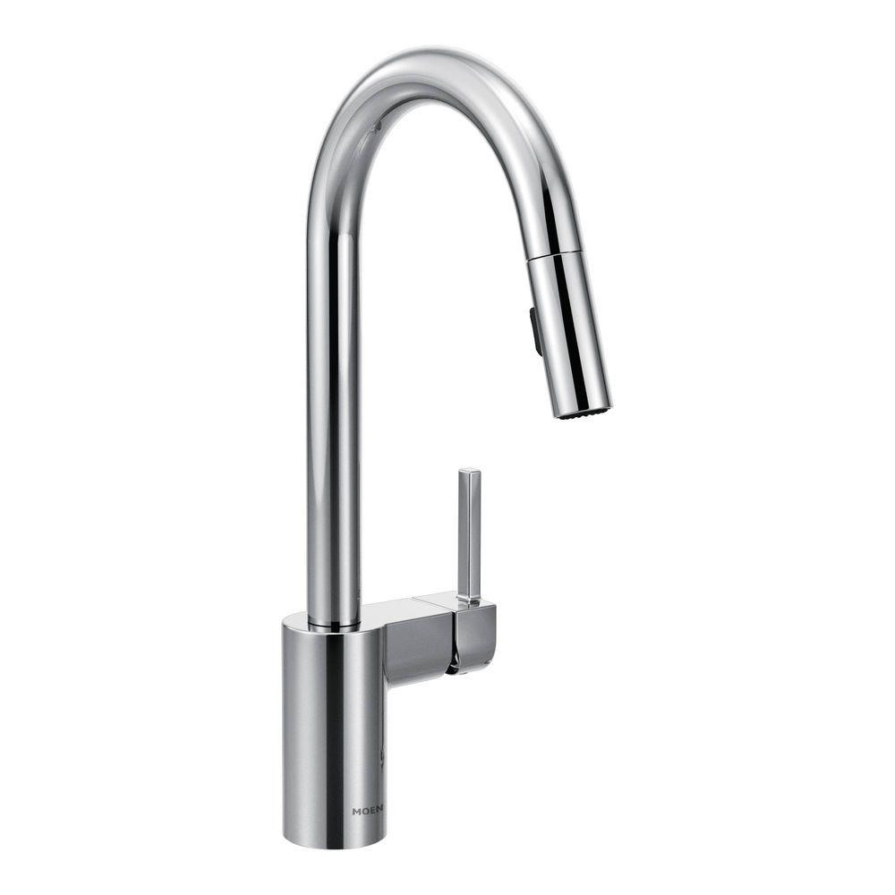 Align Single-Handle Pull-Down Sprayer Kitchen Faucet with Reflex and Power Clean in Chrome | The Home Depot