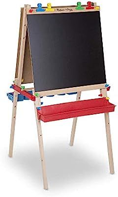 Melissa & Doug Deluxe Standing Art Easel - Dry-Erase Board, Chalkboard, Paper Roller | Amazon (US)