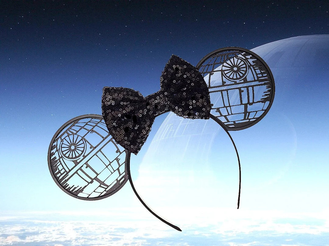 Star Wars Mouse Ears | Death Star Minnie Ears |  3D Printed Galactic Empire Imperial Disney Ears ... | Etsy (US)