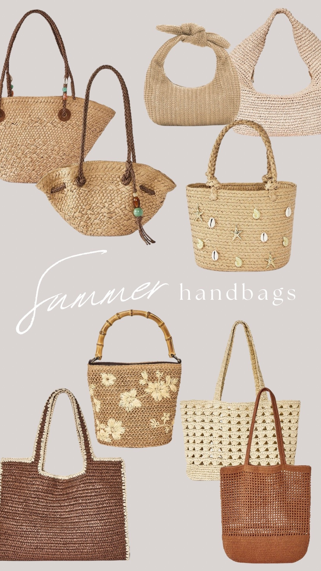 Summer handbags ☀️🤎




#minihandbags #summerbag #minitote #beachtote #summeraccessories #resortstyle #summervacay #vacationstyle #shellbag #target

#LTKTravel #LTKSeasonal