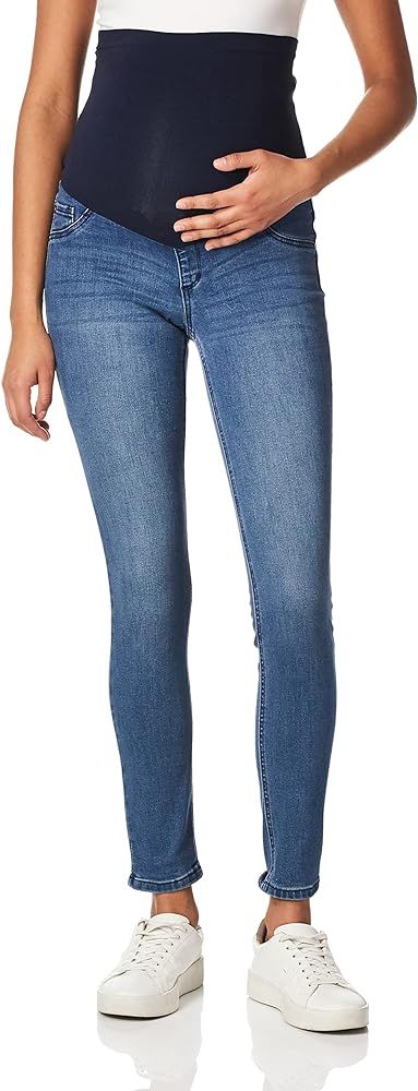 Motherhood Maternity Women's Indigo Blue Super Stretch Secret Fit Belly Skinny Denim Jean | Amazon (US)