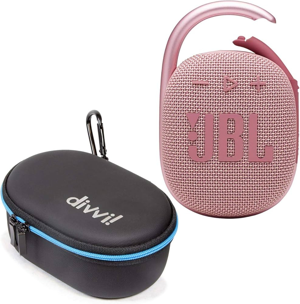 JBL Clip 4 Portable Bluetooth Wireless Speaker Bundle with divvi! Protective Hardshell Case - Pin... | Amazon (US)