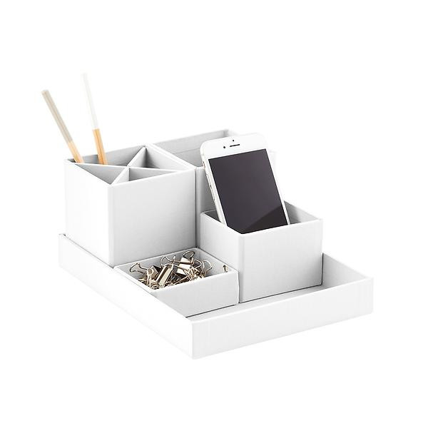 Bigso Stockholm Desktop Organizer Grey | The Container Store