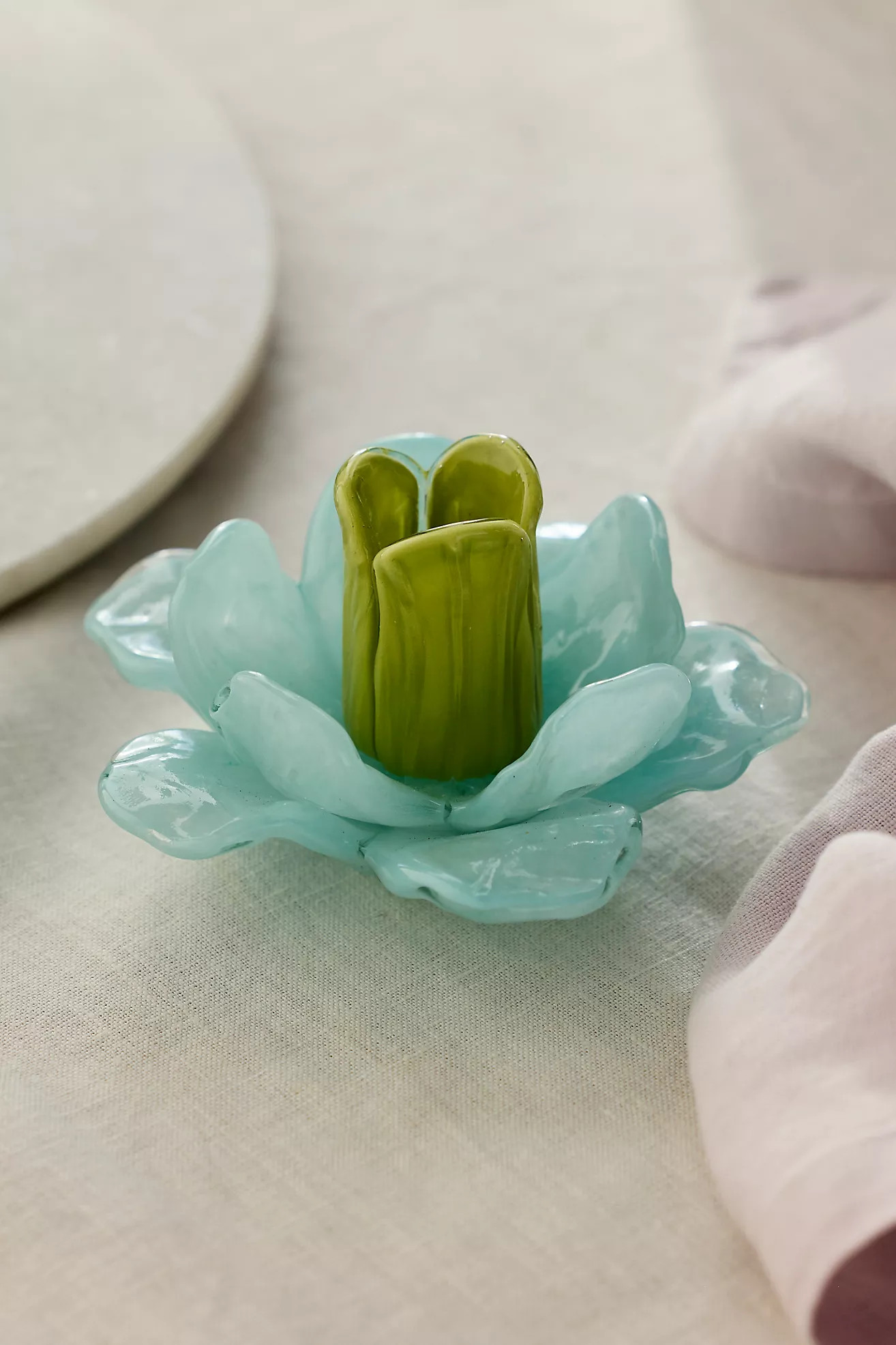 Glass Bloom Taper Holder | Anthropologie (US)