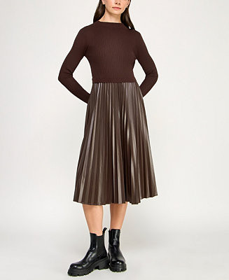 INVITEE Juniors' Mock Neck Sweater Midi Dress - Macy's | Macy's