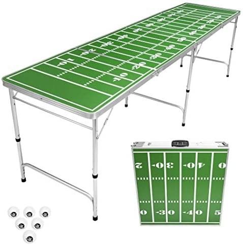 GoPong 8 Foot Portable Beer Pong / Tailgate Tables (Black, Football, Tailgate Party - Game Day Party | Amazon (US)