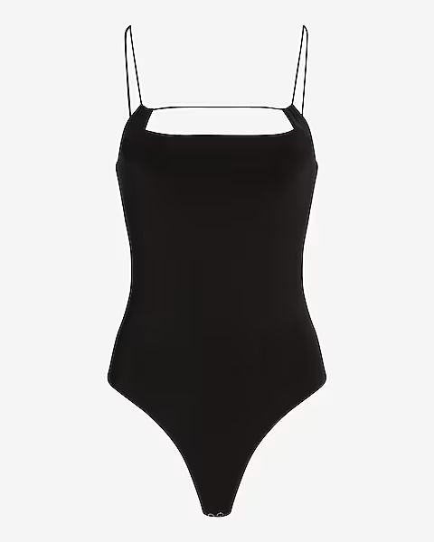 Body Contour Silky Strappy Front Thong Bodysuit | Express
