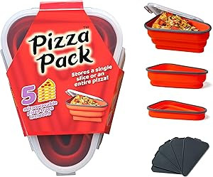 The Perfect Pizza Pack™ - Reusable Pizza Storage Container with 5 Microwavable Serving Trays - ... | Amazon (US)