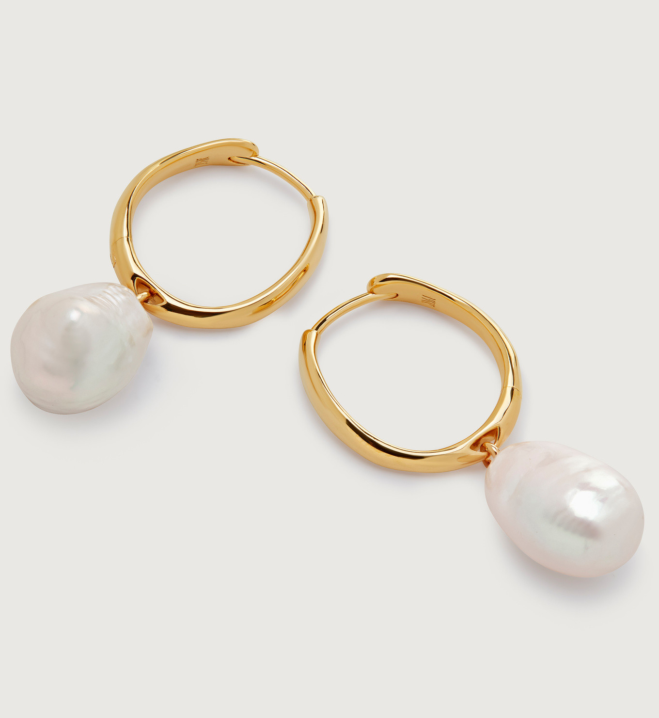 Nura Reef Baroque Pearl Large Hoop Earrings | Monica Vinader (Global)