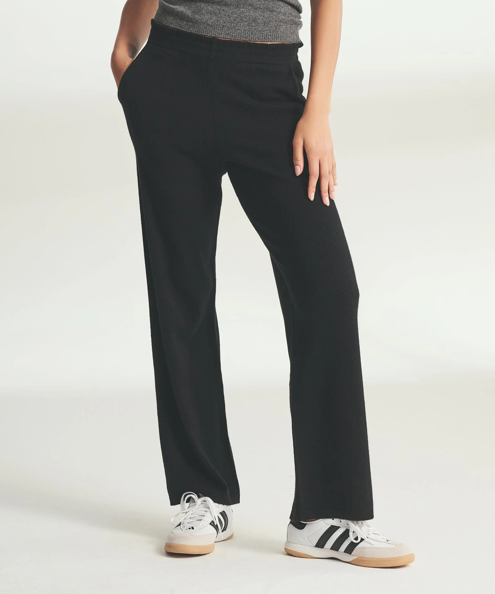 Signature Cashmere Paperbag Wide Leg Pants | NAADAM