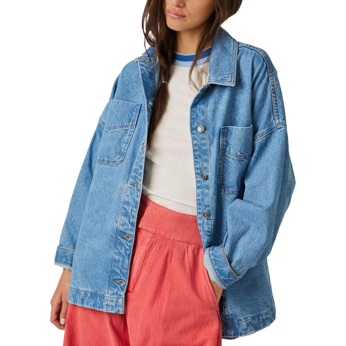Free People Madison City Denim Jacket - Women's - Clothing | Backcountry