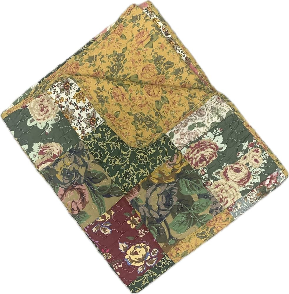 Greenland Home Antique Chic Quilted Patchwork Throw, 50" x 60" , Multicolor | Amazon (US)