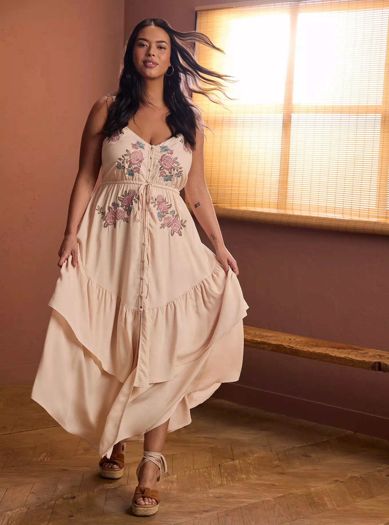 Festi Embroidered Maxi Dress | Torrid (US & Canada)