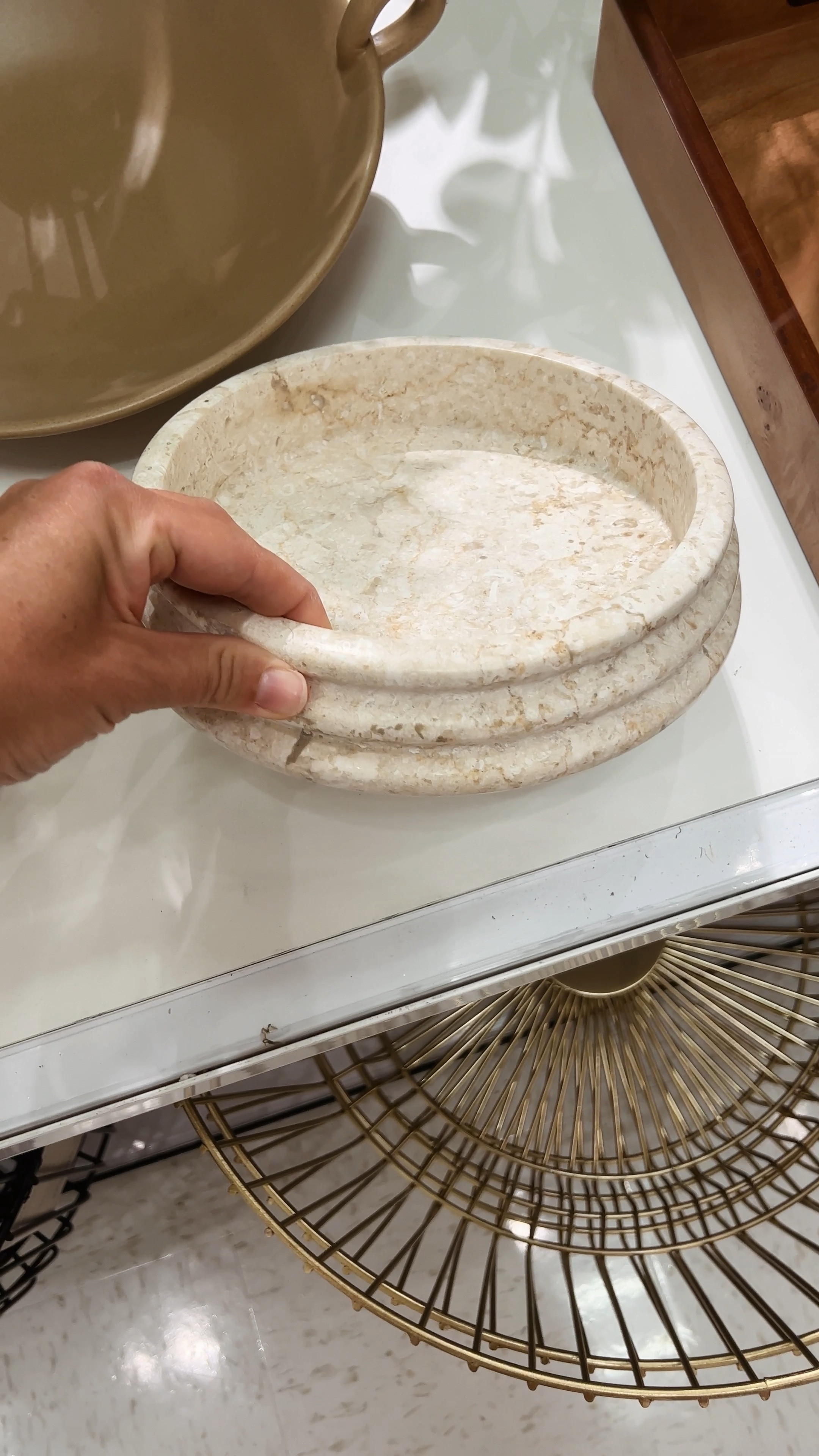 Obsessed with this marble bowl from the Studio McGee line! Perfect on top of a stack of coffee table books on a coffee table or console table.

#LTKstyletip #LTKhome #LTKunder50