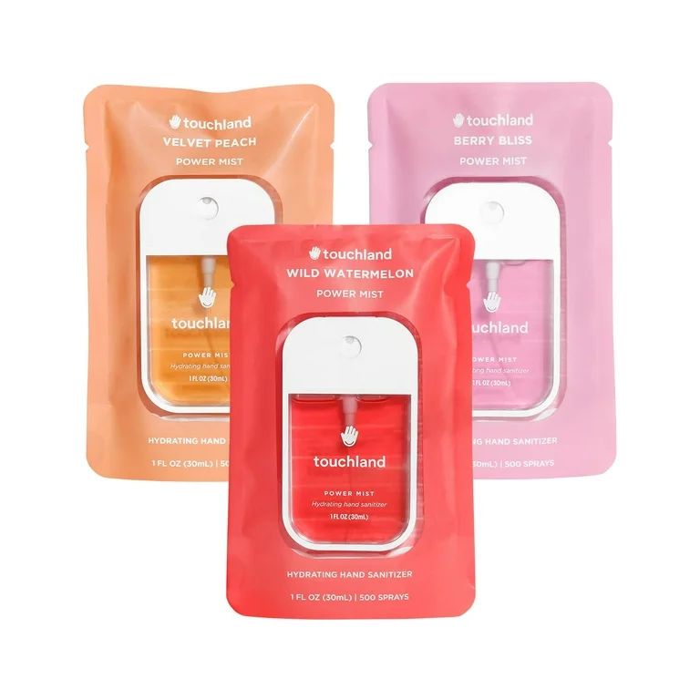 Touchland Power Mist Hydrating Hand Sanitizer JUICY 3-PACK Watermelon Peach Berry 500-Sprays each... | Walmart (US)