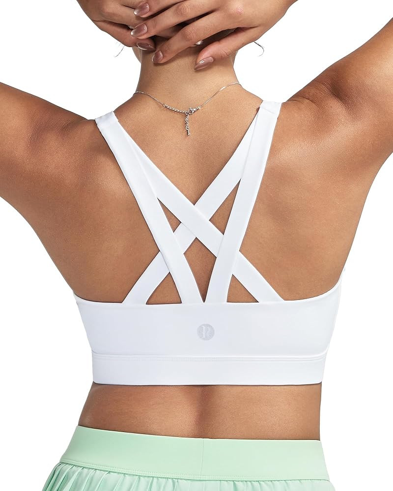 RUNNING GIRL Sports Bras for Women,Padded Strappy Sports Bras Criss-Cross Back Medium Support Spo... | Amazon (US)