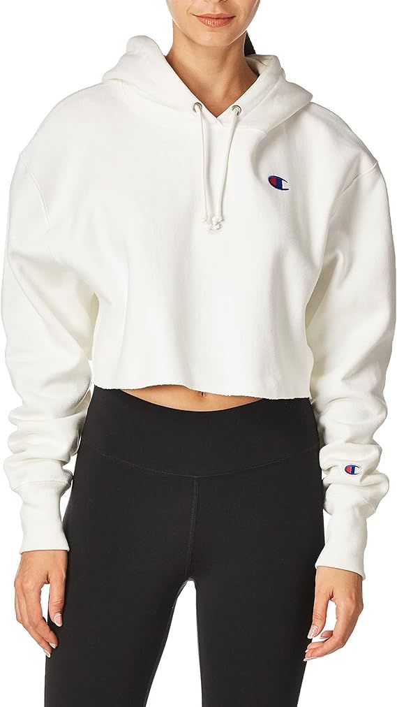 Champion Women's Cropped Pullover Hoodie, Reverse Weave Cropped Hooded Sweatshirt, Our Best Cropp... | Amazon (US)