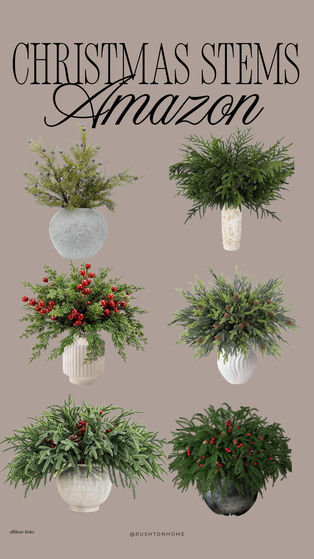 Amazon christmas greenery, faux christmas stems, winter greenery decor, holiday stems, christmas floral arrangements, christmas vase ideas, realistic faux stems, christmas centerpiece ideas, modern christmas greenery, red berry stems, juniper stems, cedar stems, pine stems, holiday greenery styling, amazon christmas decor ideas 

 #LTKHoliday #LTKSeasonal #LTKHome