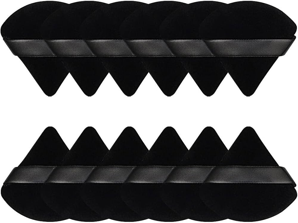 Pimoys 12 Pieces Powder Puff Face Triangle Makeup Sponge for Loose Powder Setting Powder Velour F... | Amazon (US)