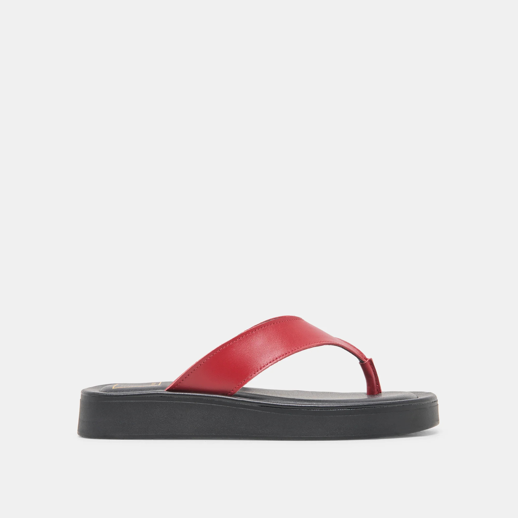 BLAYZE Red Leather Platform Flip-Flop Sandals | Dolce Vita | DolceVita.com