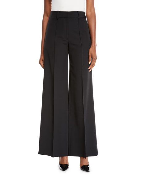 Milly Hayden High-Waist Italian Cady Trousers | Neiman Marcus