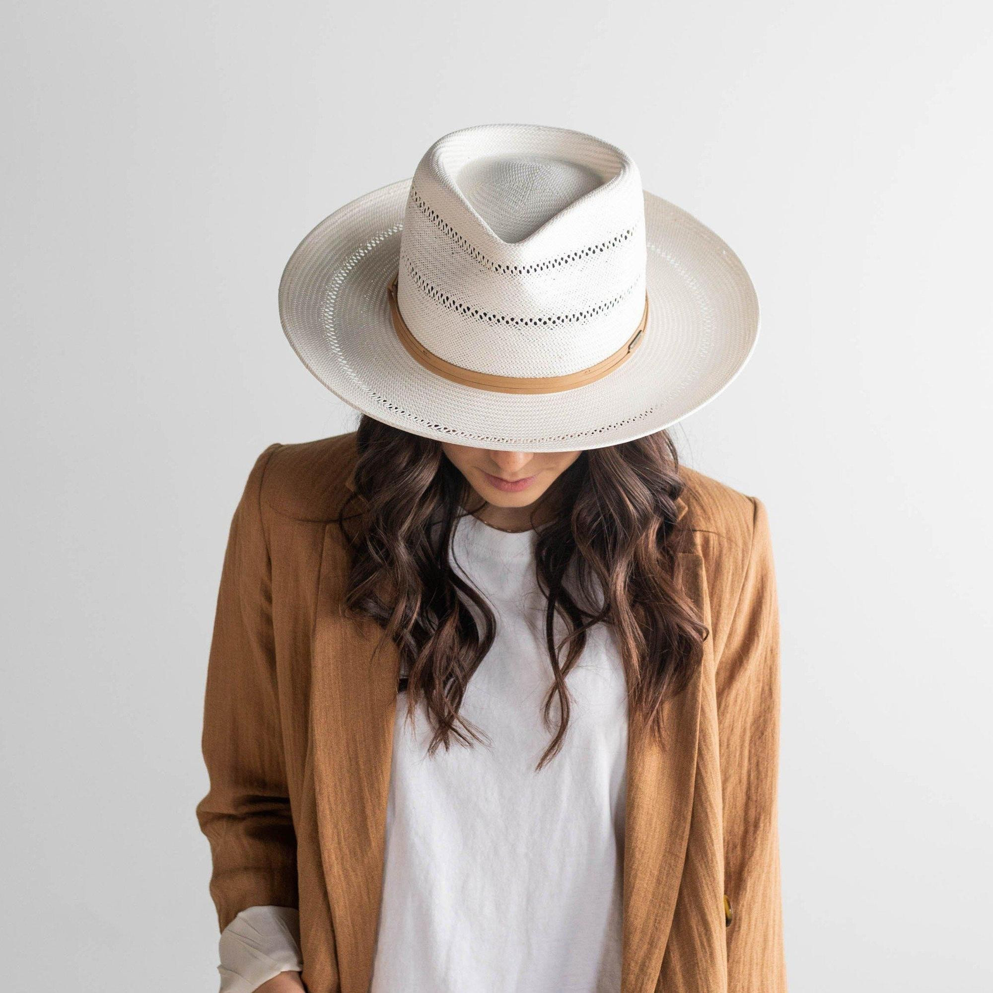 Arlo Tan Band - Straw Teardrop Fedora | Gigi Pip