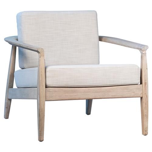 Tricia Rustic Lodge Wood Frame Upholstered Seat Back Occasional Chair | Kathy Kuo Home