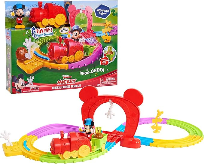 Disney’s Mickey Mouse Mickey’s Musical Express Train Set, 3-inch Mickey Mouse Figure, Kids To... | Amazon (US)